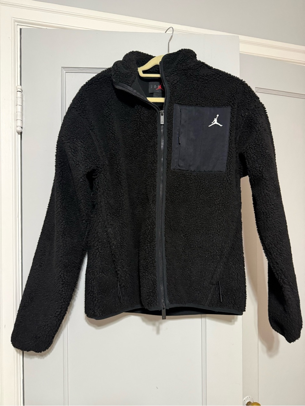 Jordan Men's Black Sherpa Zip-Up Jacket